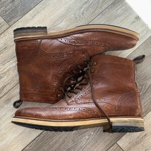 Superdry Men's Tan Brown Leather Chukka Lace-Up Boots